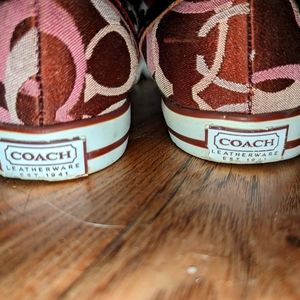 Women's Coach Sneakers- Maroon